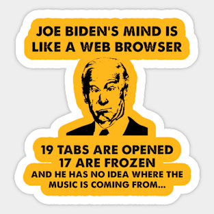 Funny Anti Biden Web Browsers Sticker